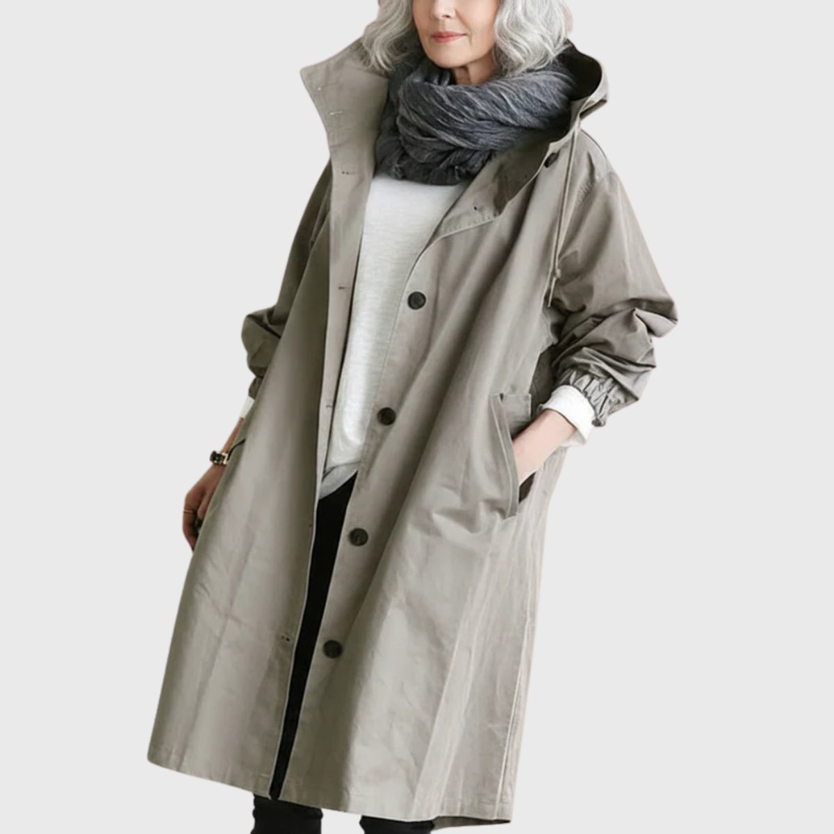 Trenchcoat Damen | Wasserdicht mit Kapuze 1