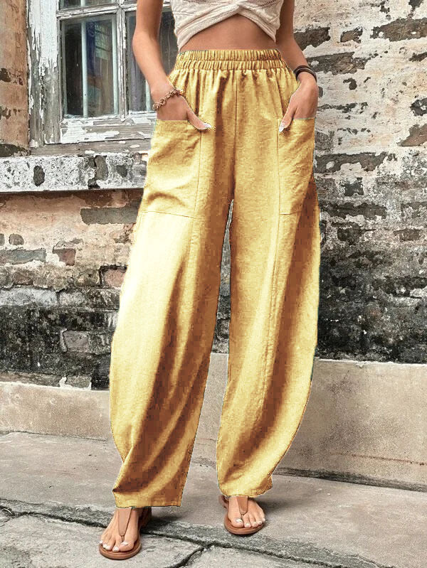 Palazzohose Damen | Weitbein & Elastischer Bund 6