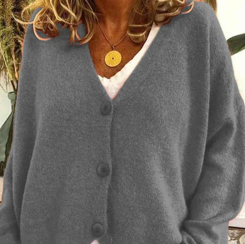 Strickjacke Damen | V-Ausschnitt mit Knopfleiste 4