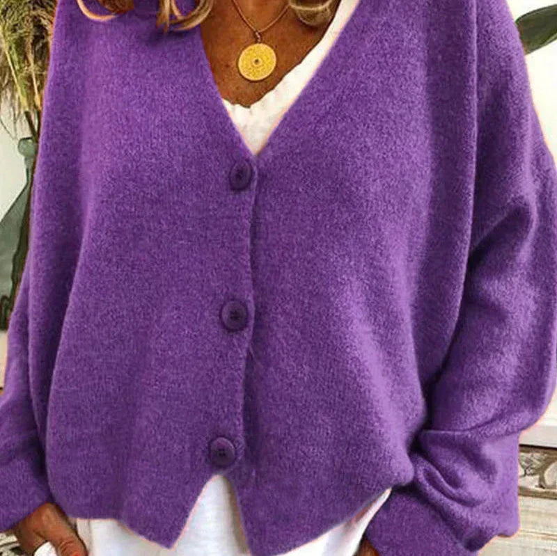 Strickjacke Damen | V-Ausschnitt mit Knopfleiste 3