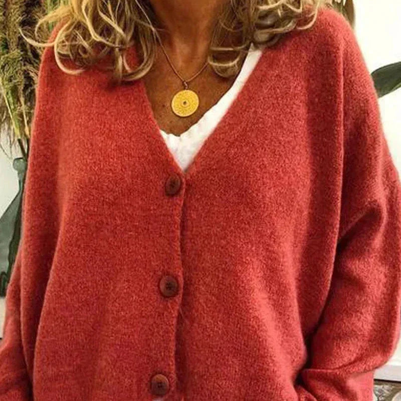 Strickjacke Damen | V-Ausschnitt mit Knopfleiste 7
