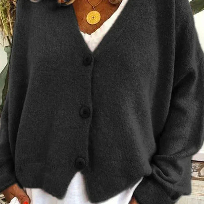 Strickjacke Damen | V-Ausschnitt mit Knopfleiste 6