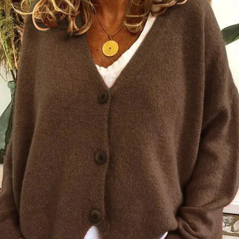 Strickjacke Damen | V-Ausschnitt mit Knopfleiste 8