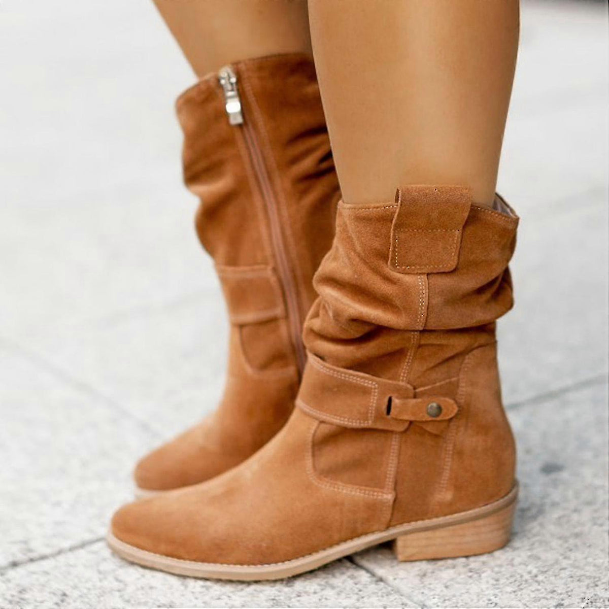 Cowboy-Stiefeletten Damen | Flacher Absatz & Bequemer Einstieg 5