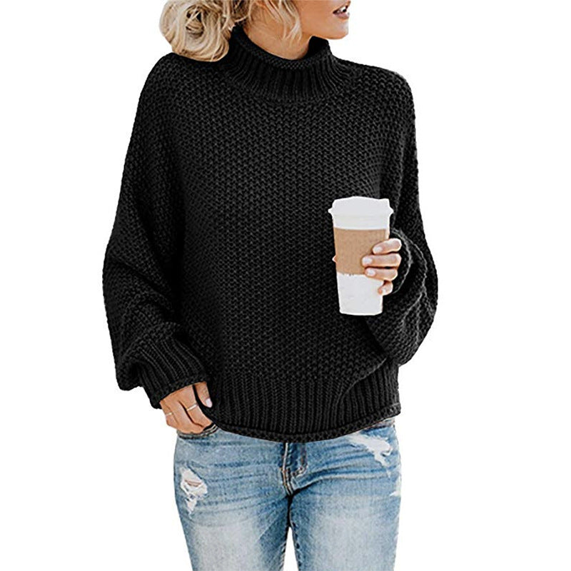 Damenpullover: Grobstrick-Rollkragen mit lässiger Silhouette - J&B - 1 - Annoboutique
