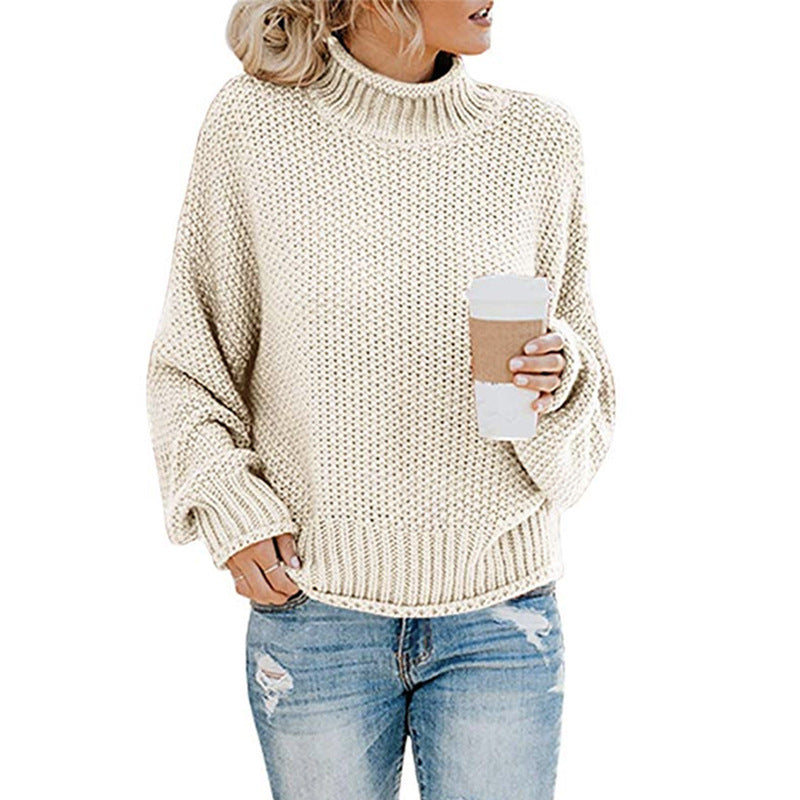 Damenpullover: Grobstrick-Rollkragen mit lässiger Silhouette - J&B - 3 - Annoboutique