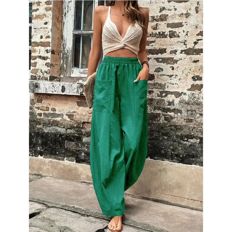 Palazzohose Damen | Weitbein & Elastischer Bund 4