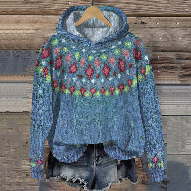 Strickhoodie Damen | Warm & Gemustert 3
