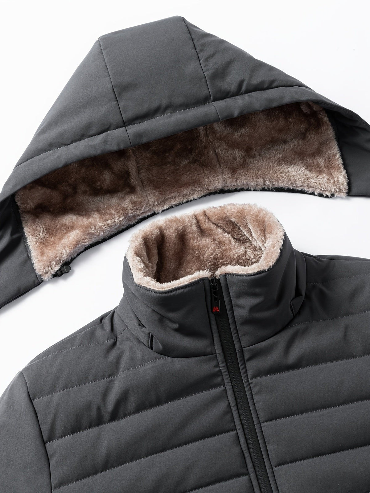 Pufferjacke Herren | Kapuze & Warmes Plüschfutter