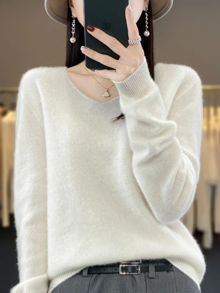Pullover Damen | V-Ausschnitt & Weicher Tragekomfort