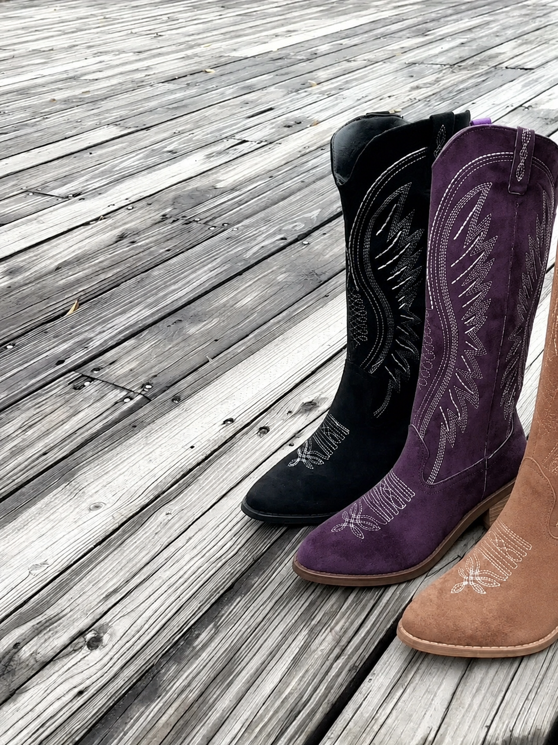 Cowboystiefel Damen | Spitzer Zehenbereich & Blockabsatz 9