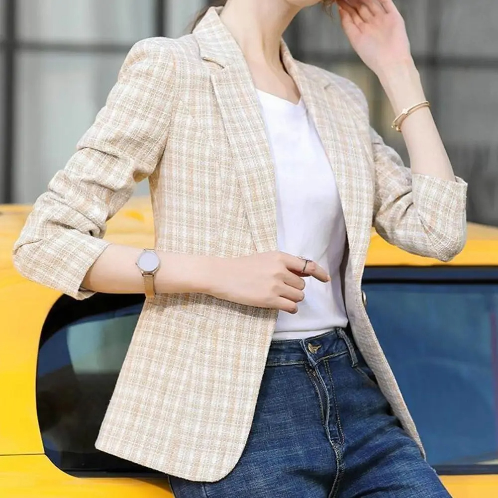 Blazer Damen Business | Eleganter Ein-Knopf-Verschluss 1