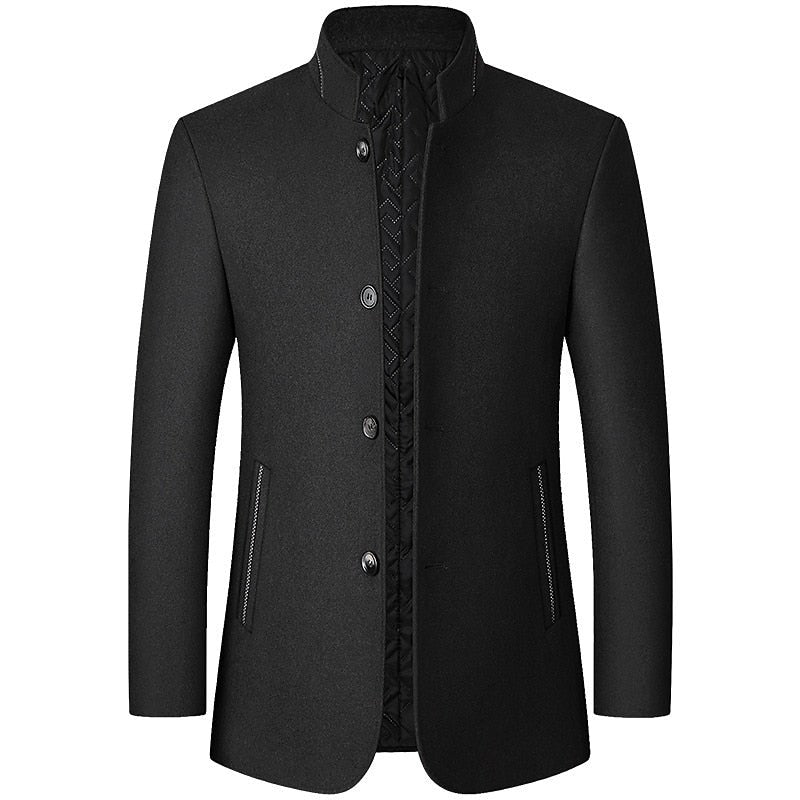 Trenchcoat Herren | Taillierter Schnitt & Stehkragen