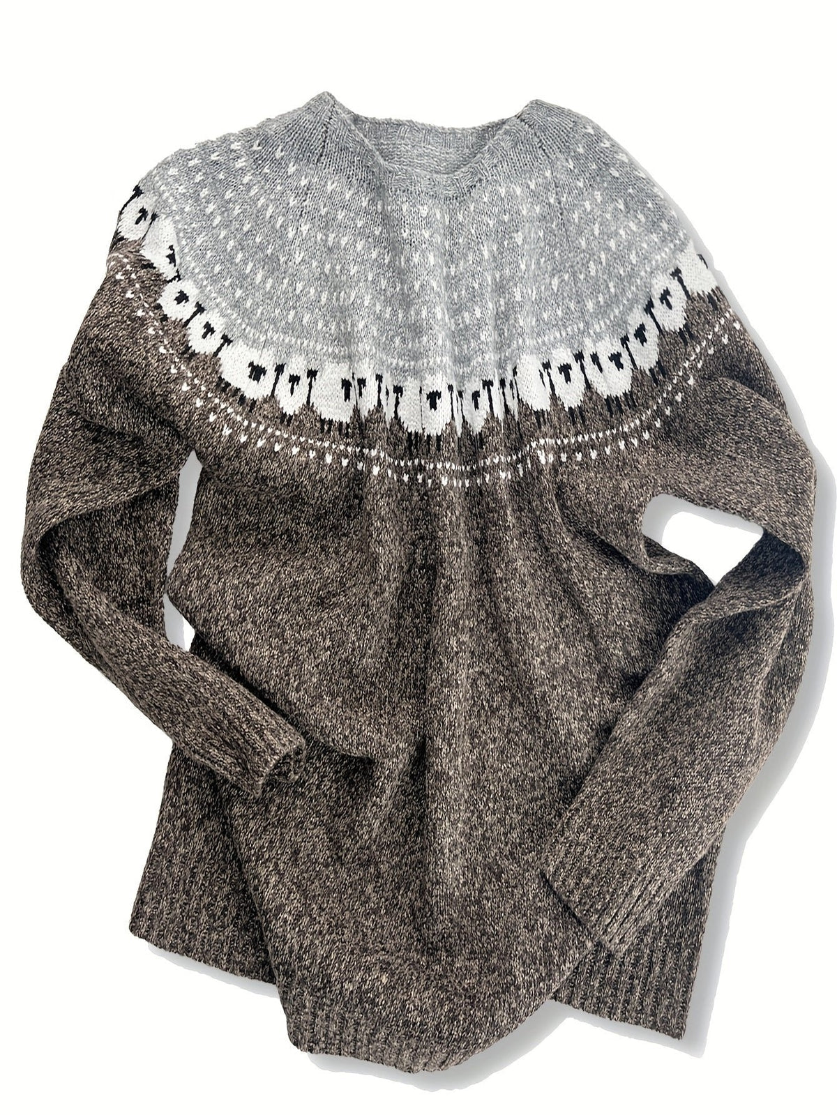 Strickpullover Damen | Jacquard-Muster & Kuschelig Warm 3