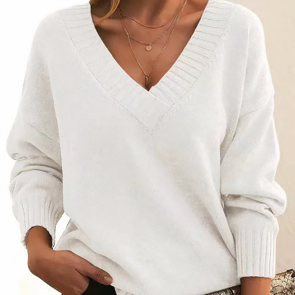 Strickpullover Damen | Weicher V-Ausschnitt 9
