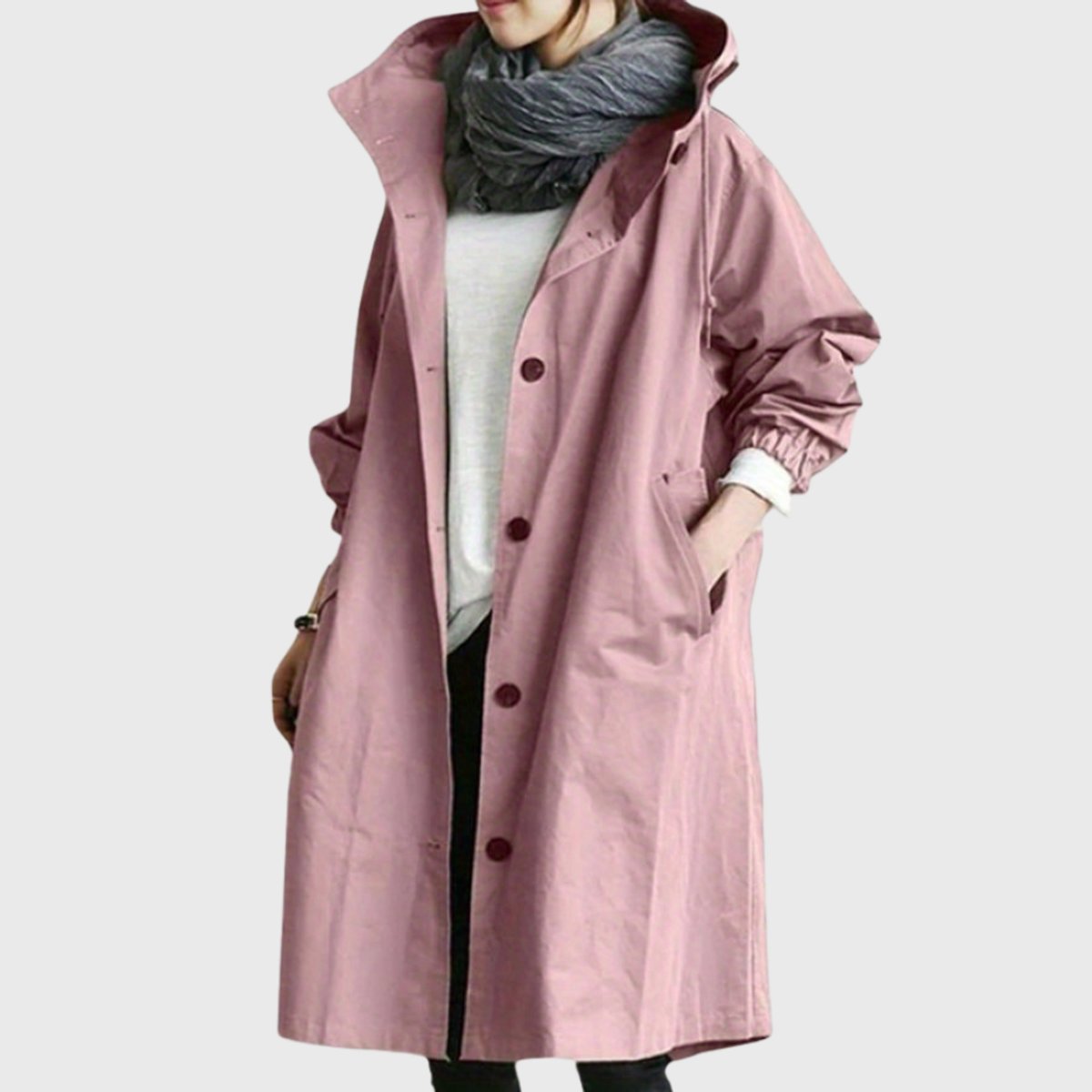 Trenchcoat Damen | Wasserdicht mit Kapuze 6