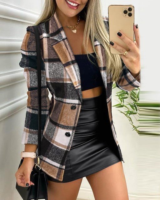 Blazer Damen | Karomuster & Schmeichelhafte Passform 1