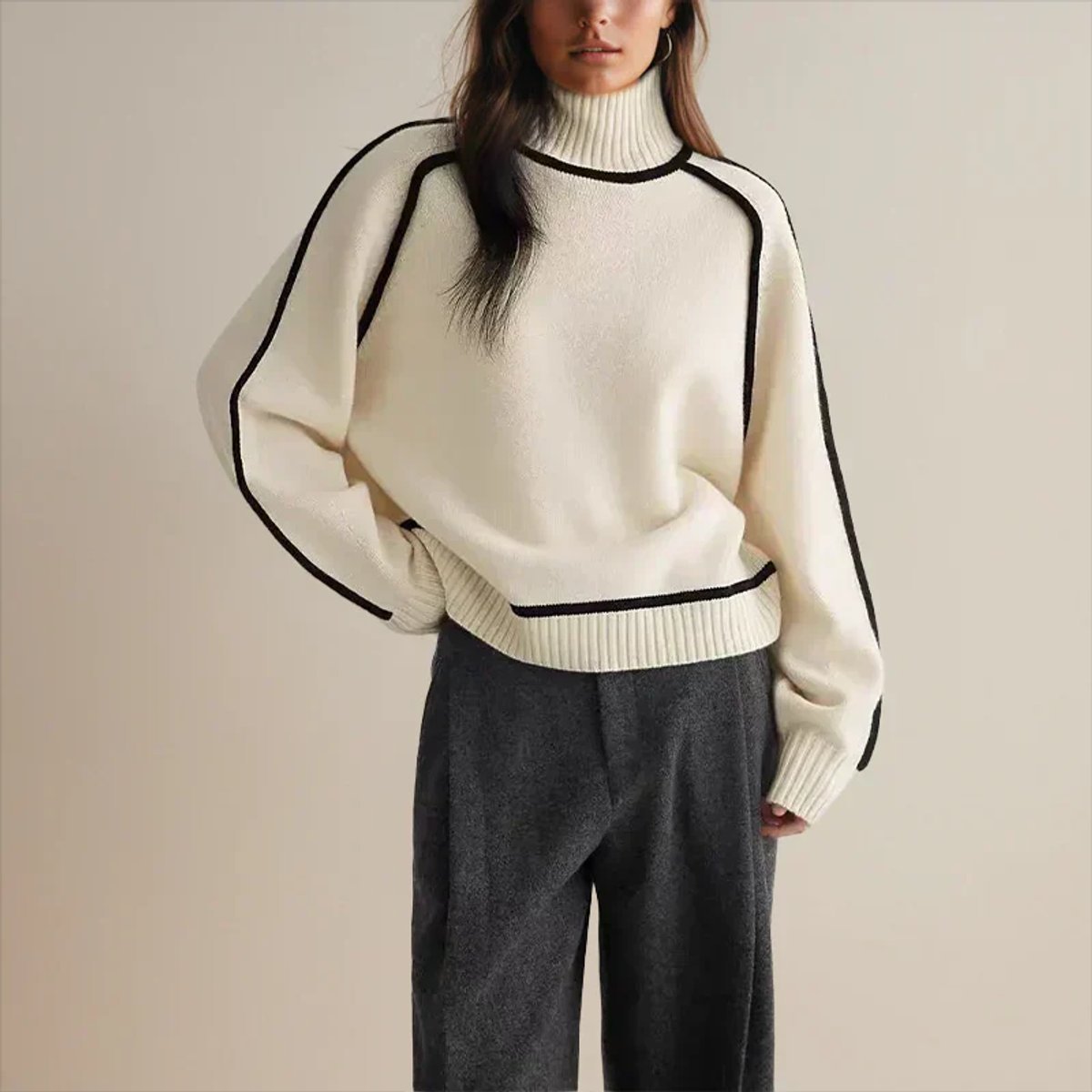 Rollkragenpullover Damen | Oversized & Bequem