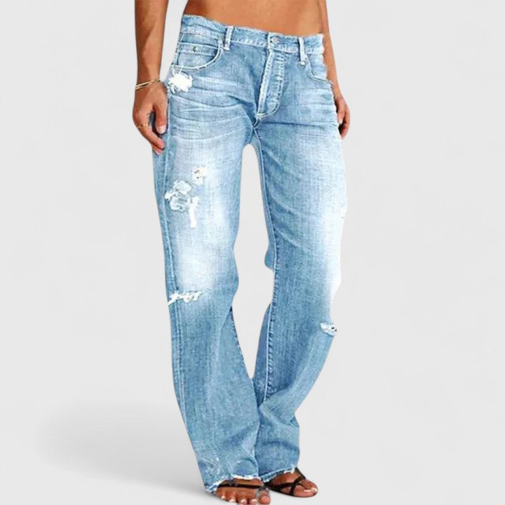 Straight-Leg-Jeans Damen | Gerader Schnitt mit Used-Effekt 5