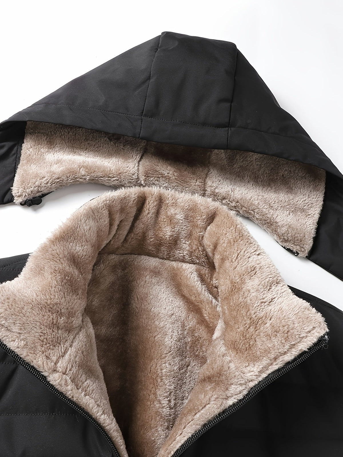 Pufferjacke Herren | Kapuze & Warmes Plüschfutter