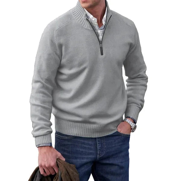 Bastian | Cashmere Pullover mit Reißverschluss – Eleganter Stil