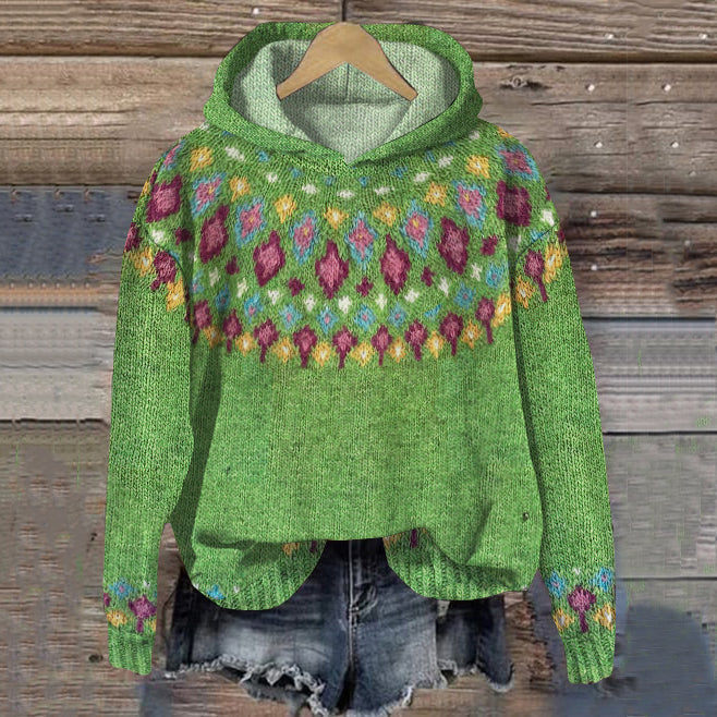 Strickhoodie Damen | Warm & Gemustert 2