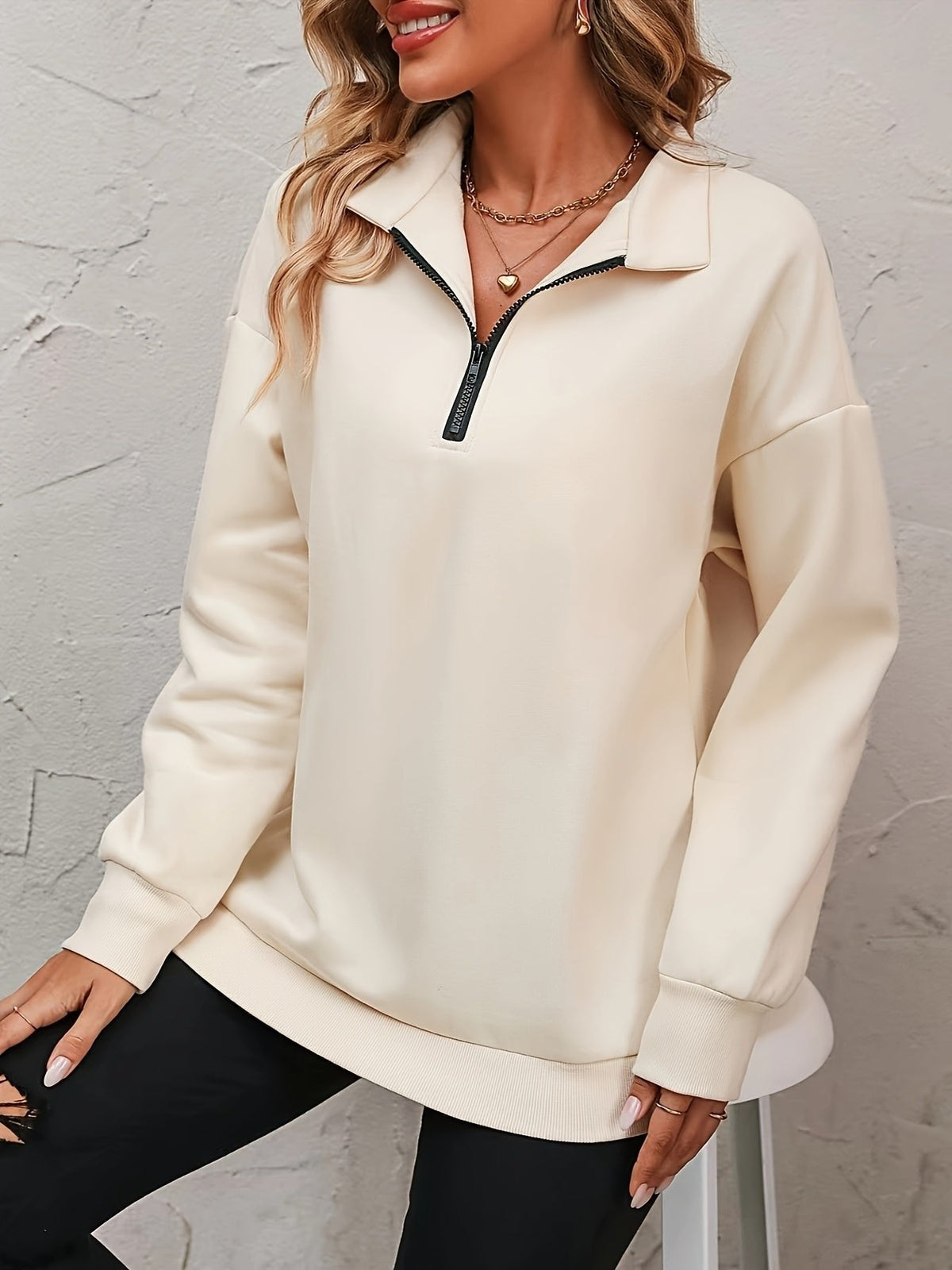 Sweatshirt Damen | Reißverschluss & Lockerer Sitz