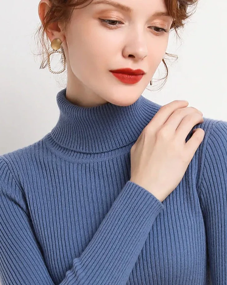 Alice - Einfacher Rollkragenpullover