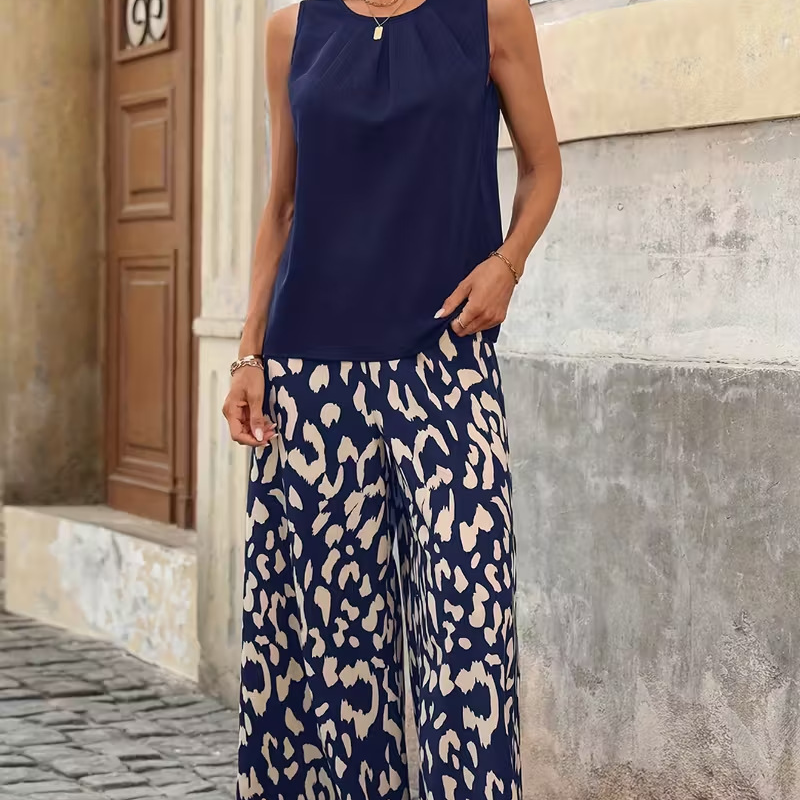 Anemiek – Elegantes Zweiteiliges Set Mit Drucken 1
