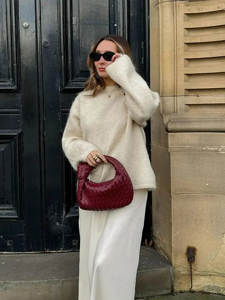 Annabelle - Langer ausgestellter Strickpullover