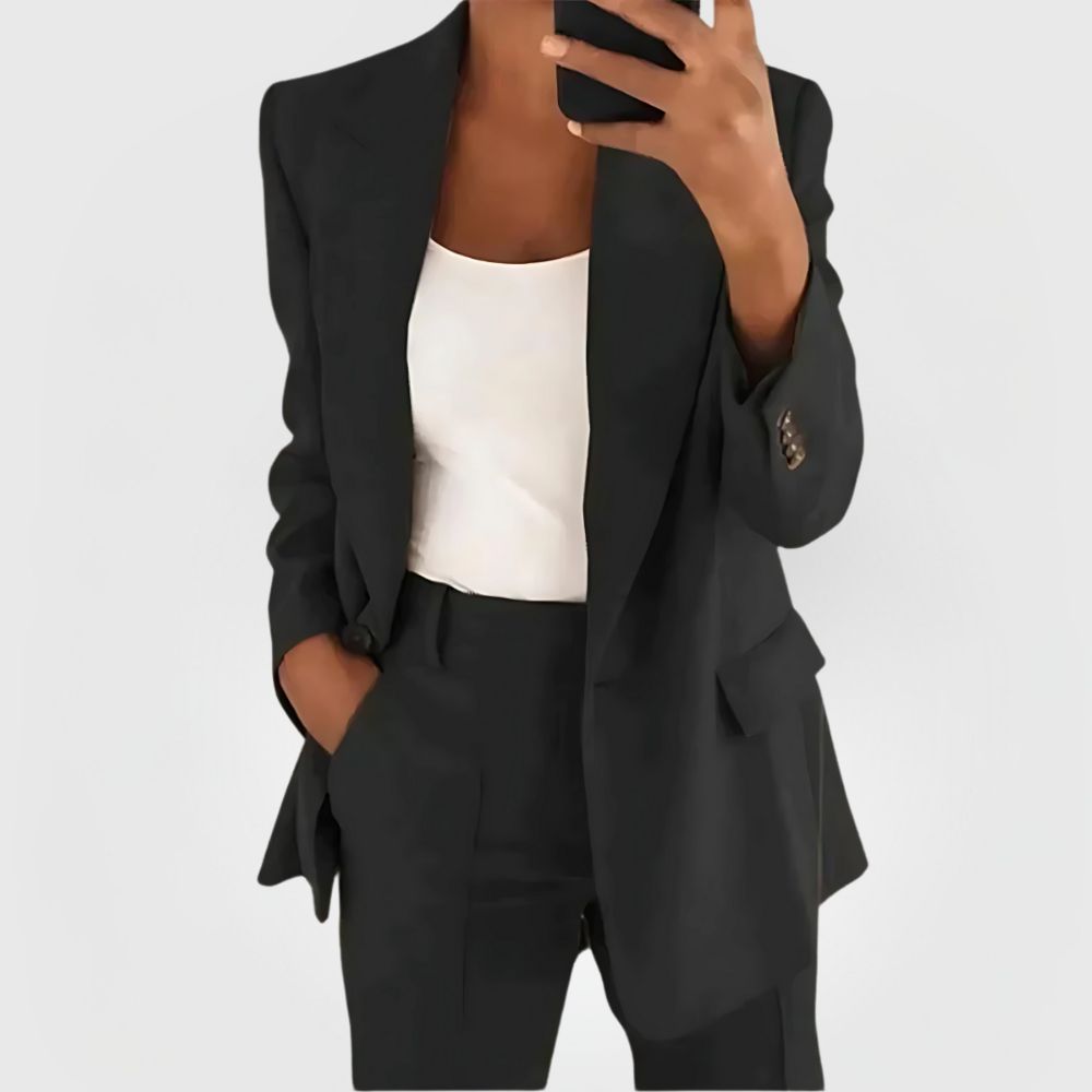 Elegantes Damen-Blazer-Kostümset mit Blazer und Hose 2