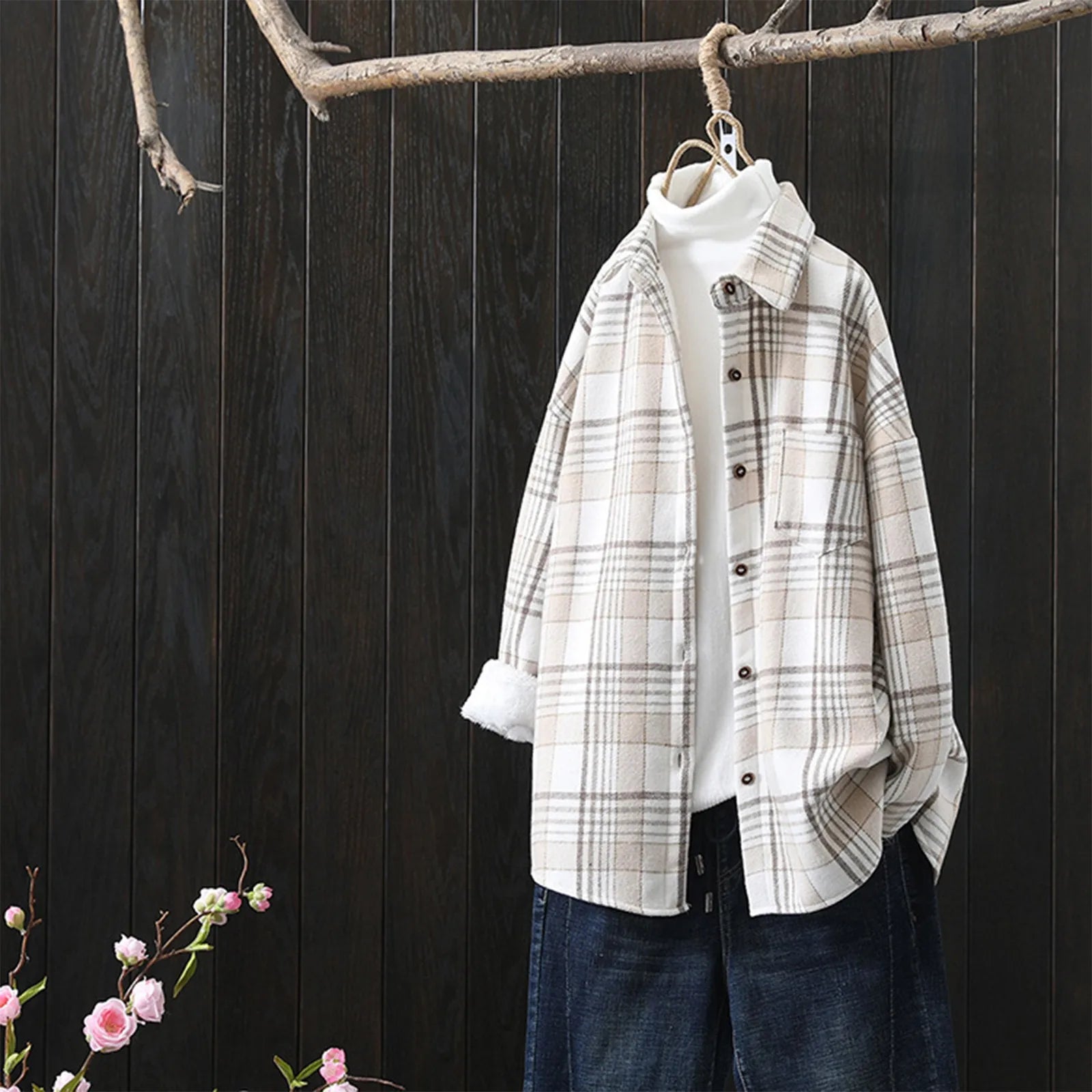 Aubrey - Damen-Winterkleid mit Fleece-Futter