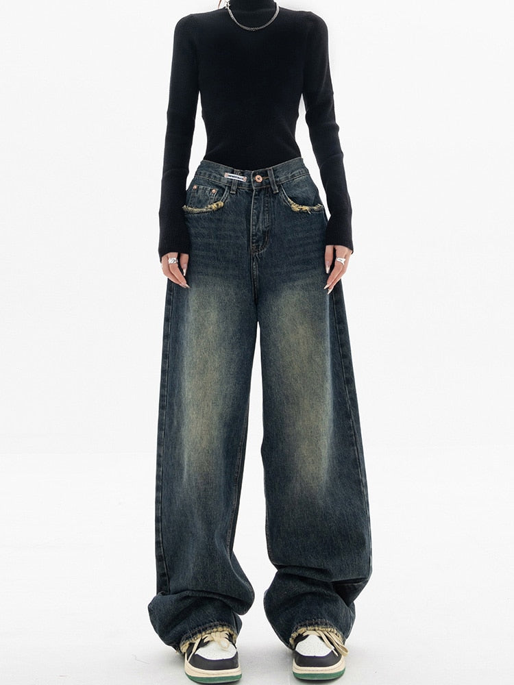 Baggy Jeans Damen | Hohe Taille & Weites Bein für lässige Silhouette