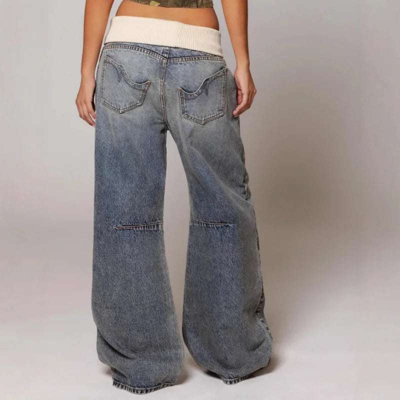 Baggy Jeans Damen | Statement-Nähte & Komfortbund