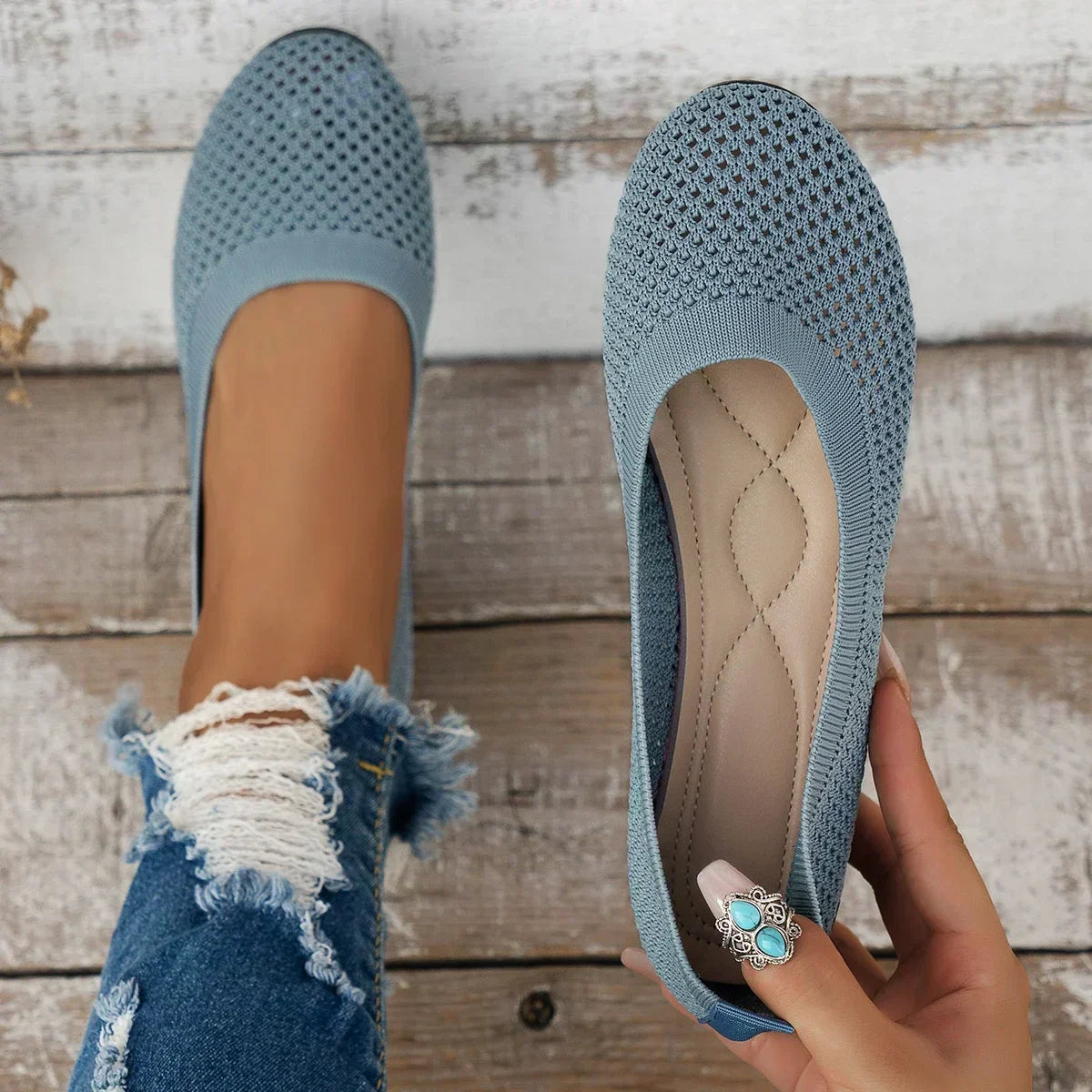 Ballerina Sandalen Damen | Atmungsaktiv & Bequem