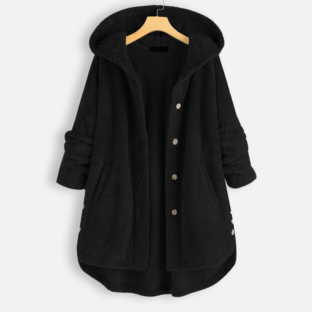 Bequeme lange Damen-Fleecejacke