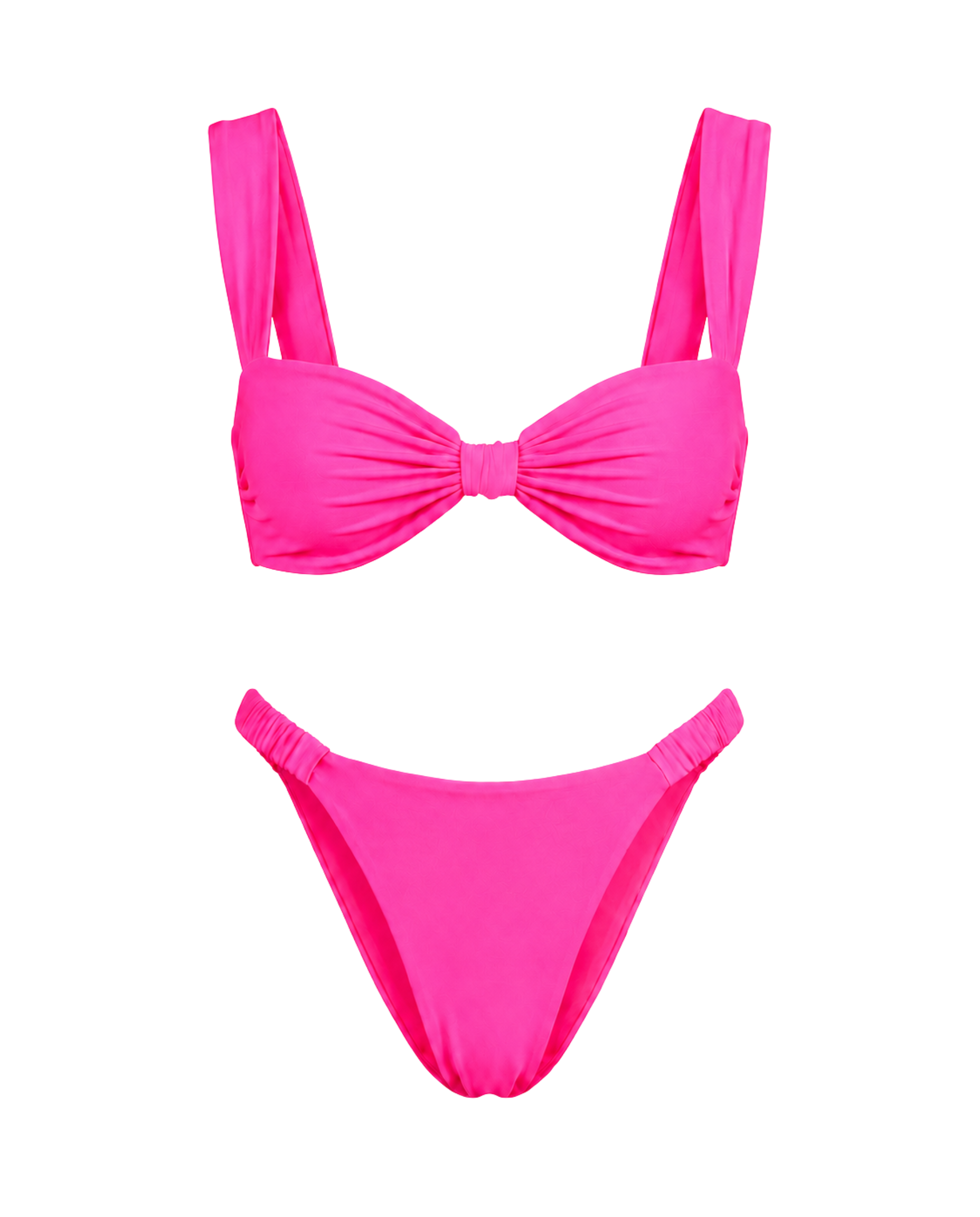 Bikini Damen | 2-teiliges Set mit Knotendetail & High-Cut-Slip