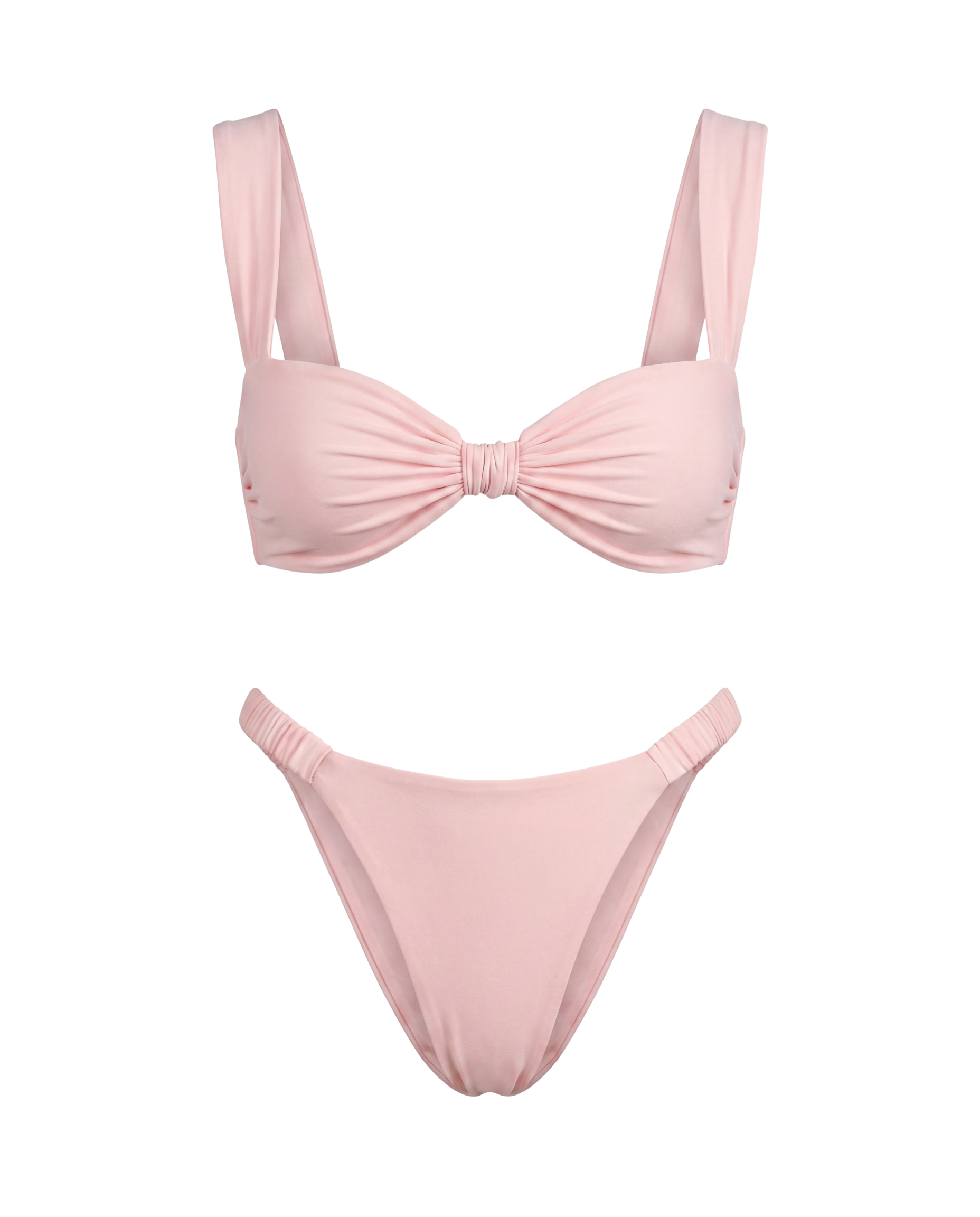Bikini Damen | 2-teiliges Set mit Knotendetail & High-Cut-Slip