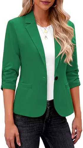 Blazer Damen | Raffärmel & Klassischer Knopf