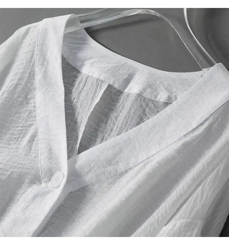 Bluse Damen | Ballonärmel & V-Ausschnitt – Luftiges Sommeroberteil