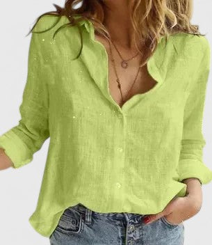Winifred | Elegante Damenbluse mit V-Ausschnitt – Blumendruck für festliche Anlässe 4