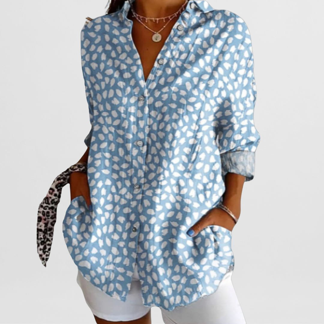 Bluse Damen | Lebhafter Blumendruck & Lässig Elegant