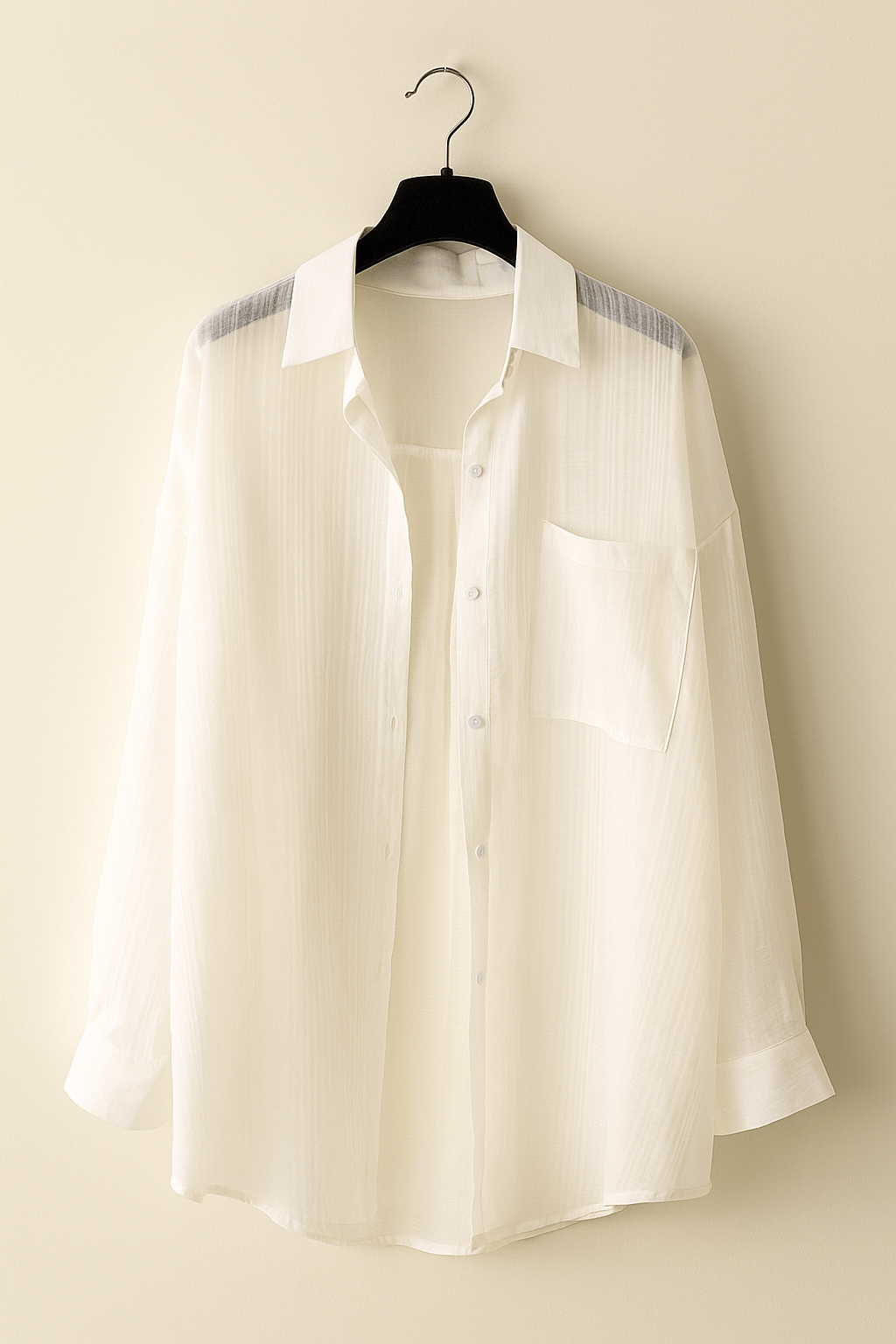 Yvet Lockere Bluse mit Knopfleiste und Brusttasche 3