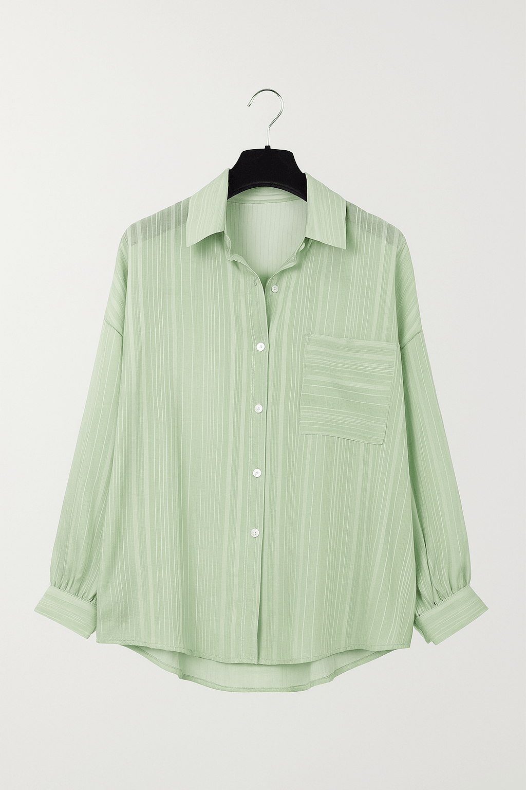 Yvet Lockere Bluse mit Knopfleiste und Brusttasche 7