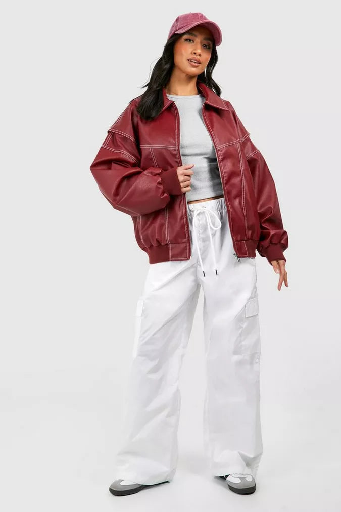 Bomberjacke Damen | Oversized Schnitt & Rippbündchen 7