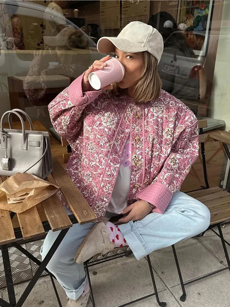 Carina - Modische Jacke mit Blumendruck