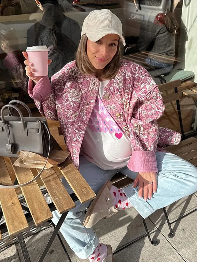 Carina - Modische Jacke mit Blumendruck