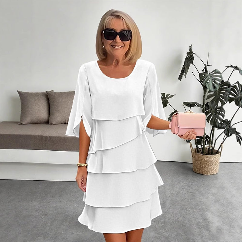 Chic Schichtkleid mit Puffärmeln für Frauen 9