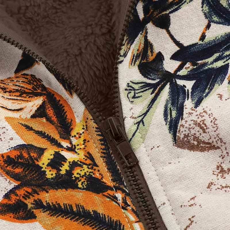 Clara - Winterweste mit Blumendruck