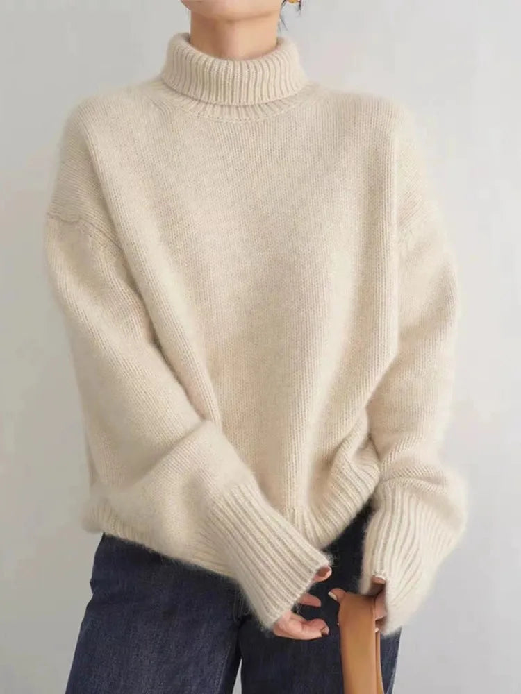 Rollkragenpullover Damen | Weicher Fall & Warme Strickfläche 2